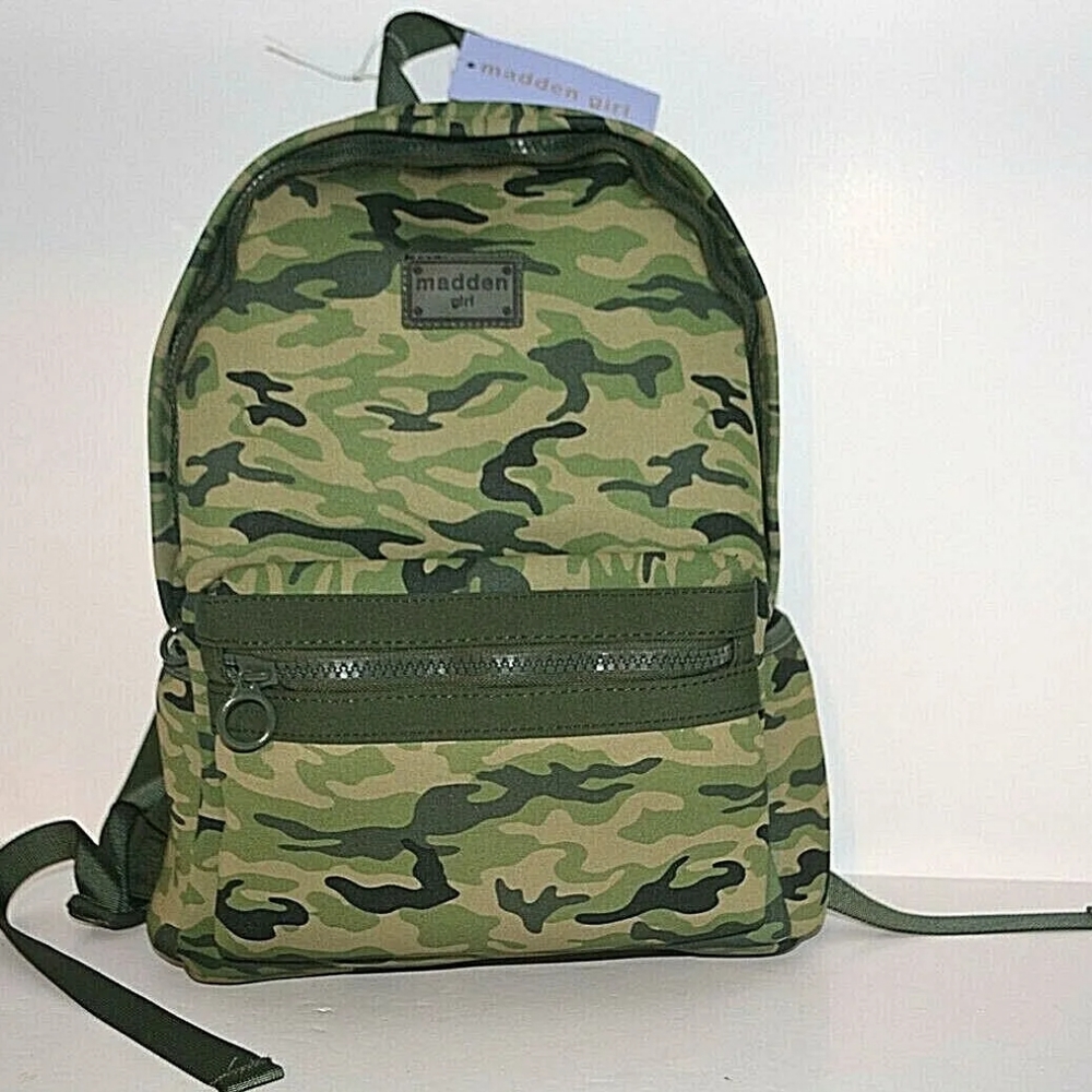 🙀🍀MADDEN GIRL Green Camo Backpack MG-5626 - Picture 3 of 14
